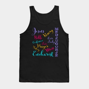 Medjugorje Colorful Words Tank Top